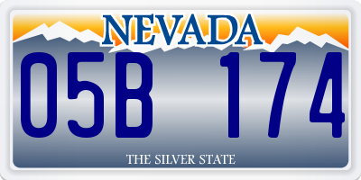 NV license plate 05B174