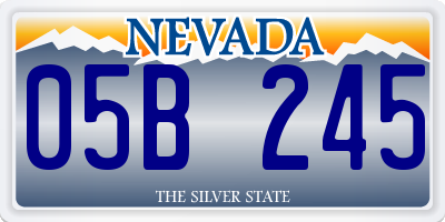 NV license plate 05B245