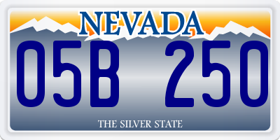 NV license plate 05B250