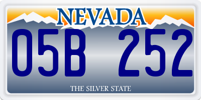 NV license plate 05B252