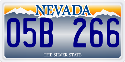 NV license plate 05B266