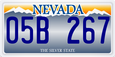 NV license plate 05B267
