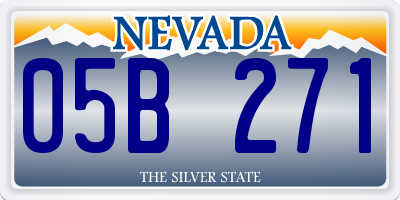 NV license plate 05B271