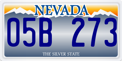 NV license plate 05B273