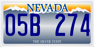 NV license plate 05B274
