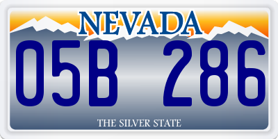 NV license plate 05B286