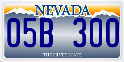 NV license plate 05B300