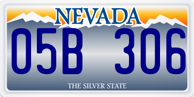 NV license plate 05B306