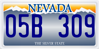 NV license plate 05B309