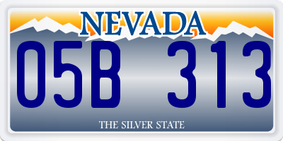 NV license plate 05B313