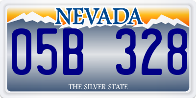 NV license plate 05B328