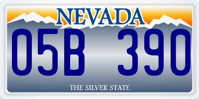 NV license plate 05B390