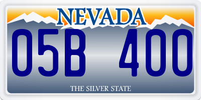 NV license plate 05B400