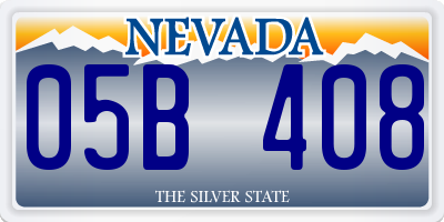 NV license plate 05B408