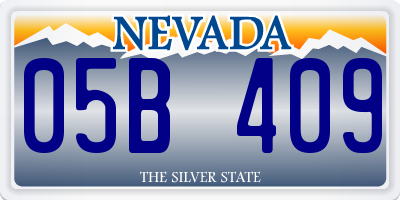 NV license plate 05B409