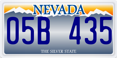 NV license plate 05B435