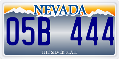 NV license plate 05B444