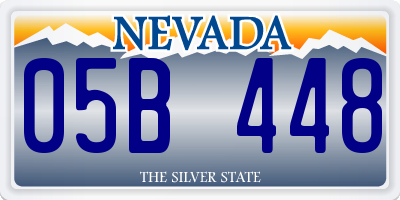 NV license plate 05B448