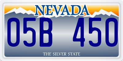 NV license plate 05B450