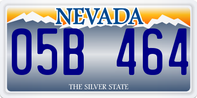 NV license plate 05B464