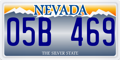 NV license plate 05B469