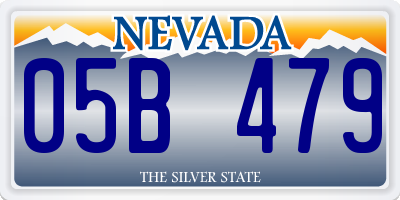 NV license plate 05B479