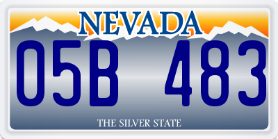 NV license plate 05B483