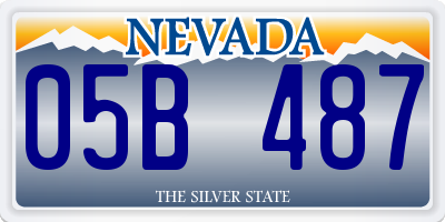 NV license plate 05B487