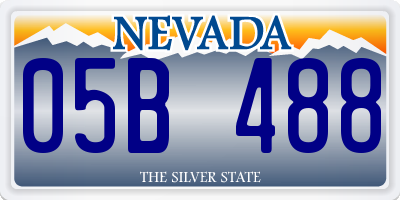 NV license plate 05B488