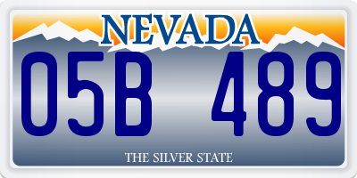 NV license plate 05B489
