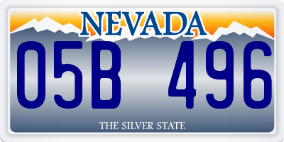 NV license plate 05B496