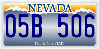 NV license plate 05B506