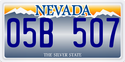 NV license plate 05B507