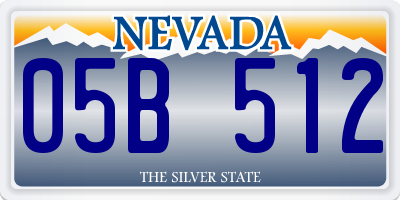 NV license plate 05B512