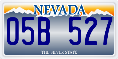 NV license plate 05B527