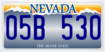 NV license plate 05B530