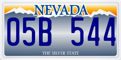 NV license plate 05B544