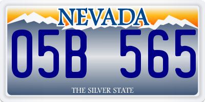 NV license plate 05B565