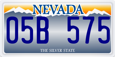 NV license plate 05B575