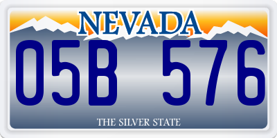 NV license plate 05B576