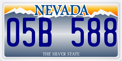 NV license plate 05B588
