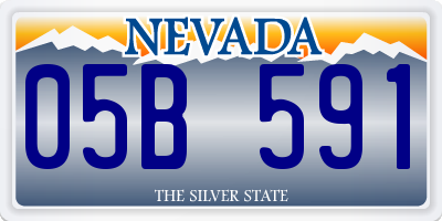 NV license plate 05B591