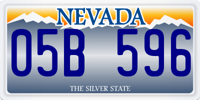 NV license plate 05B596
