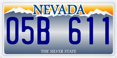 NV license plate 05B611