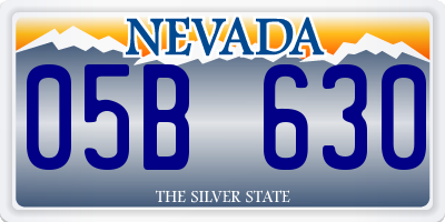 NV license plate 05B630