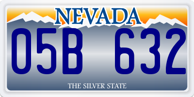 NV license plate 05B632