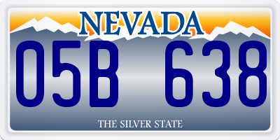 NV license plate 05B638