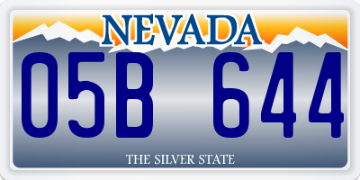 NV license plate 05B644