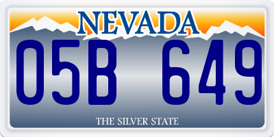 NV license plate 05B649