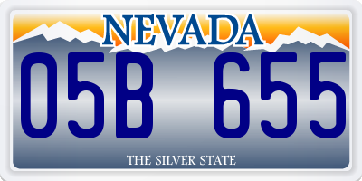 NV license plate 05B655